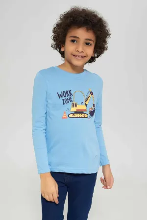 Boys Blue Work Zone T-Shirt