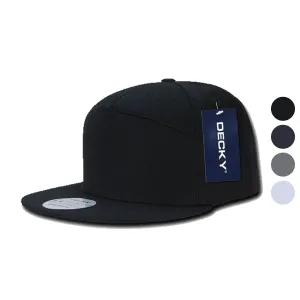 Decky 7 Panel Cotton Snapbacks Flat Bill Baseball Hats Caps Unisex