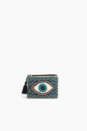 Grecian Nights Evil Eye Embellished Mini Pouches