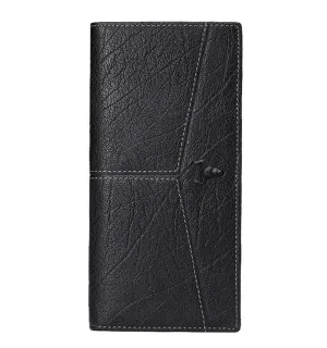 GWA020 - Ming Clan Long Black Cowhide Leather Wallet