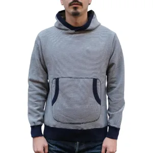 Loop & Weft SZ Vintage Pinborder Knit Hooded Sweatshirt (Navy)