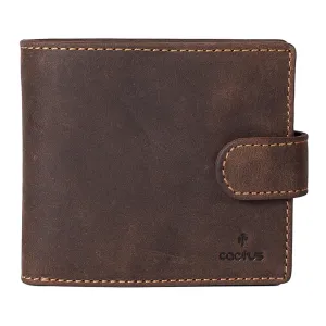 Mala Leather Brown Cactus Leather RFID Tab Wallet