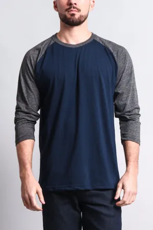 Men's Baseball T-Shirt (Navy/Charcoal)