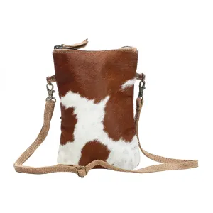 White And Brown Cross Body Bag