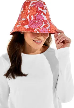 Women's Katia Cotton Bucket Hat  |  Radiant Coral Casia Palm