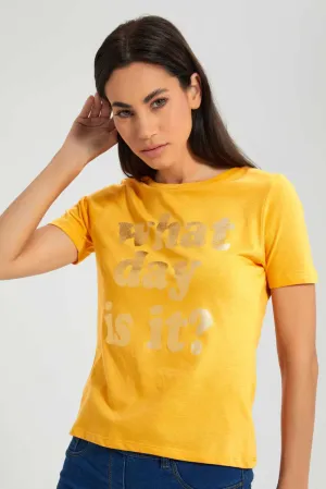 Yellow Printed T-Shirt