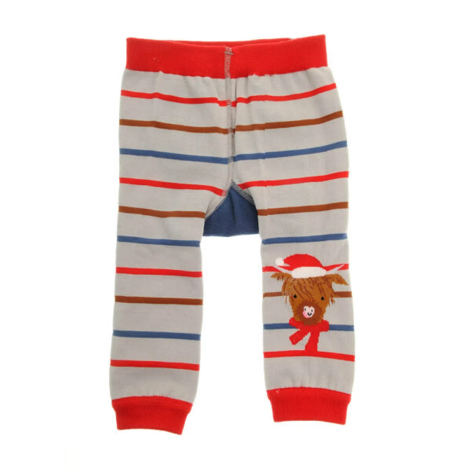 Ziggle Baby 0-6 Months Highland Cow Christmas Leggings & Socks Set